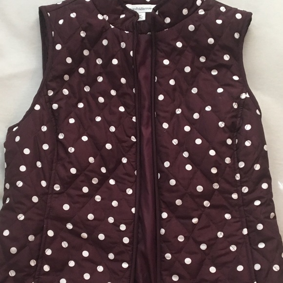 Croft & Barrow Marroon Polkadot Vest - Picture 2 of 5